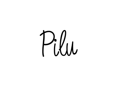 Design your own signature with our free online signature maker. With this signature software, you can create a handwritten (Angelique-Rose-font-FFP) signature for name Pilu. Pilu signature style 5 images and pictures png