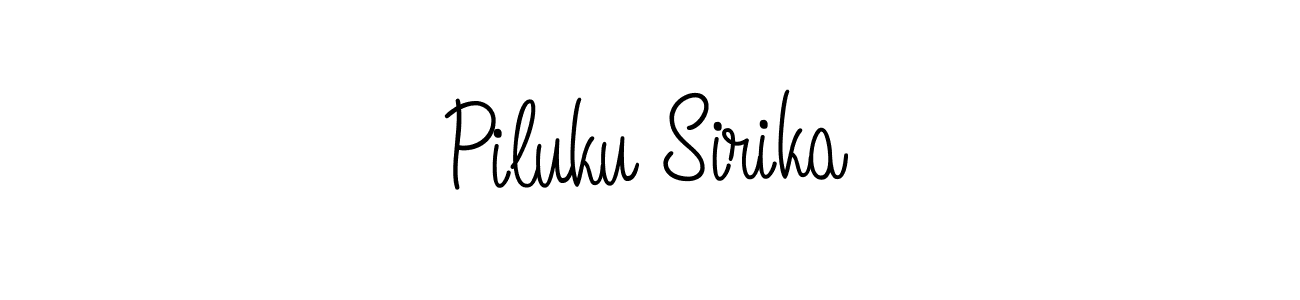 The best way (Angelique-Rose-font-FFP) to make a short signature is to pick only two or three words in your name. The name Piluku Sirika include a total of six letters. For converting this name. Piluku Sirika signature style 5 images and pictures png