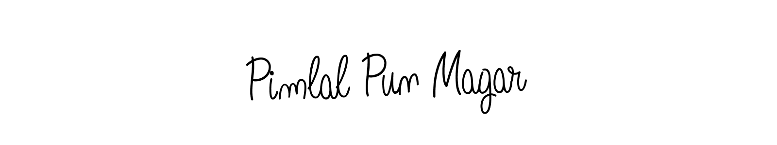 Pimlal Pun Magar stylish signature style. Best Handwritten Sign (Angelique-Rose-font-FFP) for my name. Handwritten Signature Collection Ideas for my name Pimlal Pun Magar. Pimlal Pun Magar signature style 5 images and pictures png