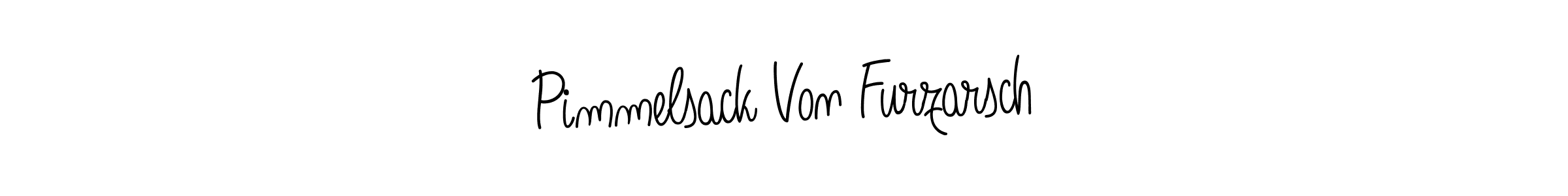 Make a beautiful signature design for name Pimmelsack Von Furzarsch. With this signature (Angelique-Rose-font-FFP) style, you can create a handwritten signature for free. Pimmelsack Von Furzarsch signature style 5 images and pictures png