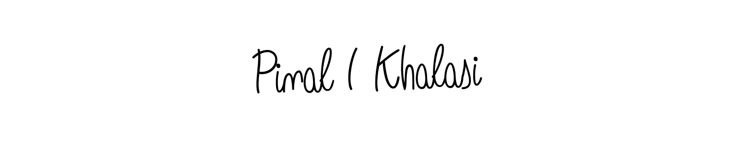 How to Draw Pinal I Khalasi signature style? Angelique-Rose-font-FFP is a latest design signature styles for name Pinal I Khalasi. Pinal I Khalasi signature style 5 images and pictures png