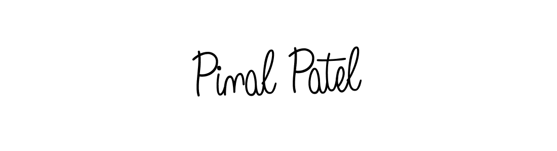 Pinal Patel stylish signature style. Best Handwritten Sign (Angelique-Rose-font-FFP) for my name. Handwritten Signature Collection Ideas for my name Pinal Patel. Pinal Patel signature style 5 images and pictures png