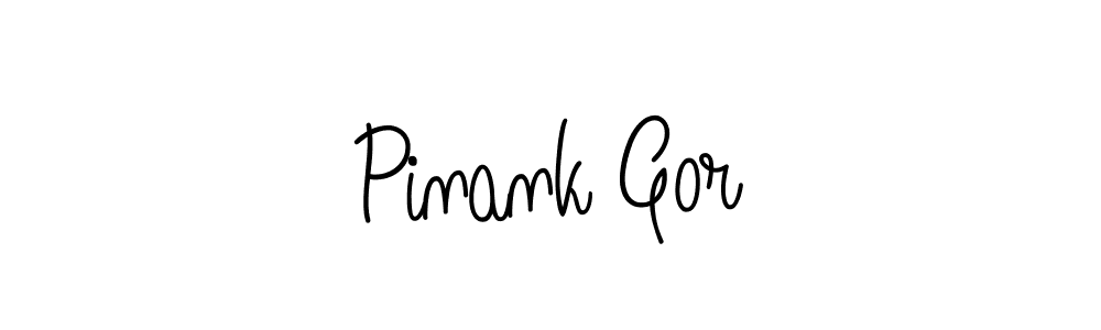 Design your own signature with our free online signature maker. With this signature software, you can create a handwritten (Angelique-Rose-font-FFP) signature for name Pinank Gor. Pinank Gor signature style 5 images and pictures png