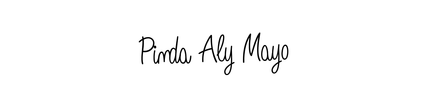 How to make Pinda Aly Mayo signature? Angelique-Rose-font-FFP is a professional autograph style. Create handwritten signature for Pinda Aly Mayo name. Pinda Aly Mayo signature style 5 images and pictures png