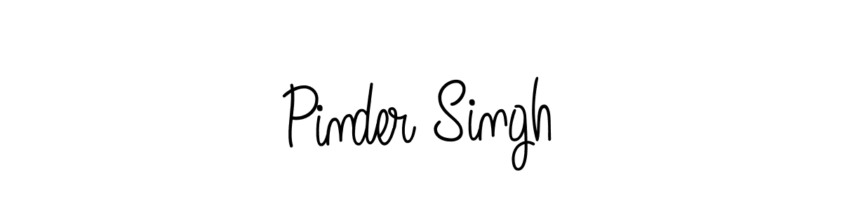 How to make Pinder Singh name signature. Use Angelique-Rose-font-FFP style for creating short signs online. This is the latest handwritten sign. Pinder Singh signature style 5 images and pictures png