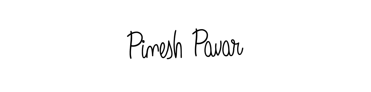 Use a signature maker to create a handwritten signature online. With this signature software, you can design (Angelique-Rose-font-FFP) your own signature for name Pinesh Pavar. Pinesh Pavar signature style 5 images and pictures png