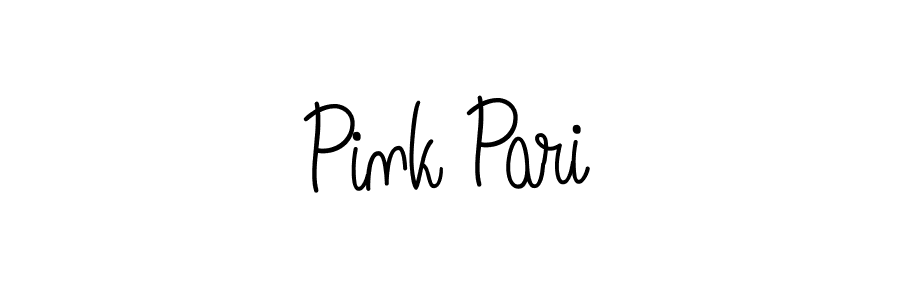 You should practise on your own different ways (Angelique-Rose-font-FFP) to write your name (Pink Pari) in signature. don't let someone else do it for you. Pink Pari signature style 5 images and pictures png