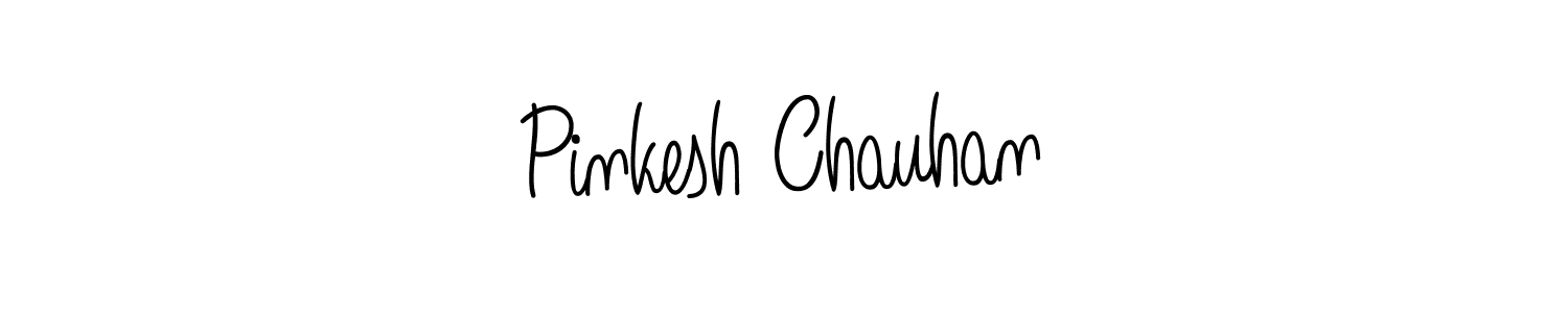 Design your own signature with our free online signature maker. With this signature software, you can create a handwritten (Angelique-Rose-font-FFP) signature for name Pinkesh Chauhan. Pinkesh Chauhan signature style 5 images and pictures png