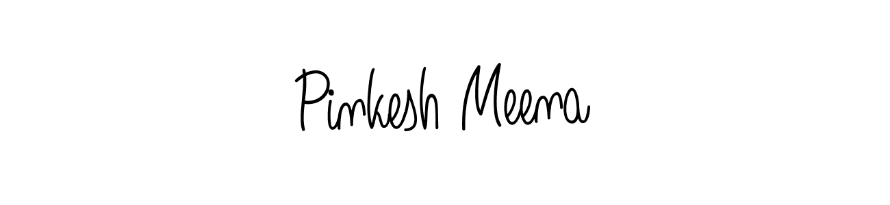 Use a signature maker to create a handwritten signature online. With this signature software, you can design (Angelique-Rose-font-FFP) your own signature for name Pinkesh Meena. Pinkesh Meena signature style 5 images and pictures png