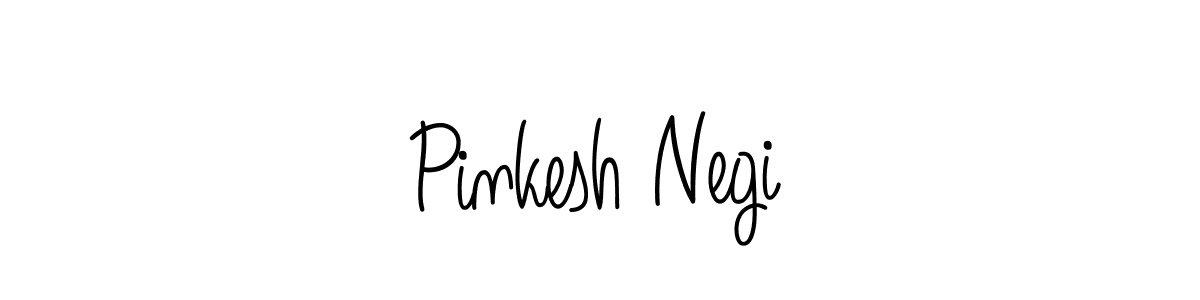 Make a beautiful signature design for name Pinkesh Negi. With this signature (Angelique-Rose-font-FFP) style, you can create a handwritten signature for free. Pinkesh Negi signature style 5 images and pictures png