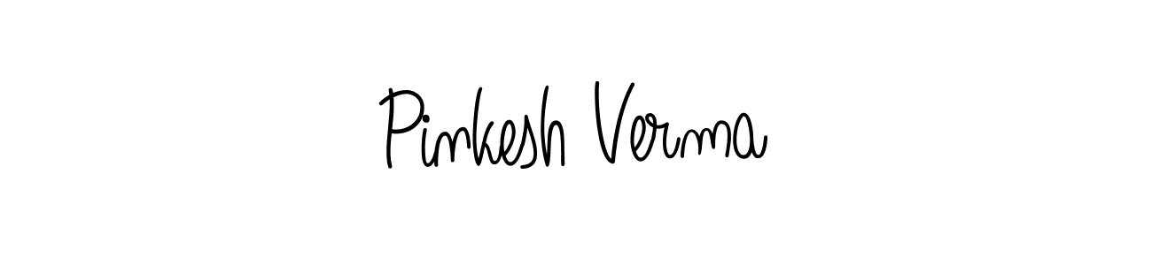 Design your own signature with our free online signature maker. With this signature software, you can create a handwritten (Angelique-Rose-font-FFP) signature for name Pinkesh Verma. Pinkesh Verma signature style 5 images and pictures png