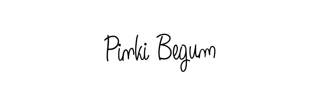 The best way (Angelique-Rose-font-FFP) to make a short signature is to pick only two or three words in your name. The name Pinki Begum include a total of six letters. For converting this name. Pinki Begum signature style 5 images and pictures png