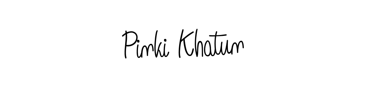 Create a beautiful signature design for name Pinki Khatun. With this signature (Angelique-Rose-font-FFP) fonts, you can make a handwritten signature for free. Pinki Khatun signature style 5 images and pictures png