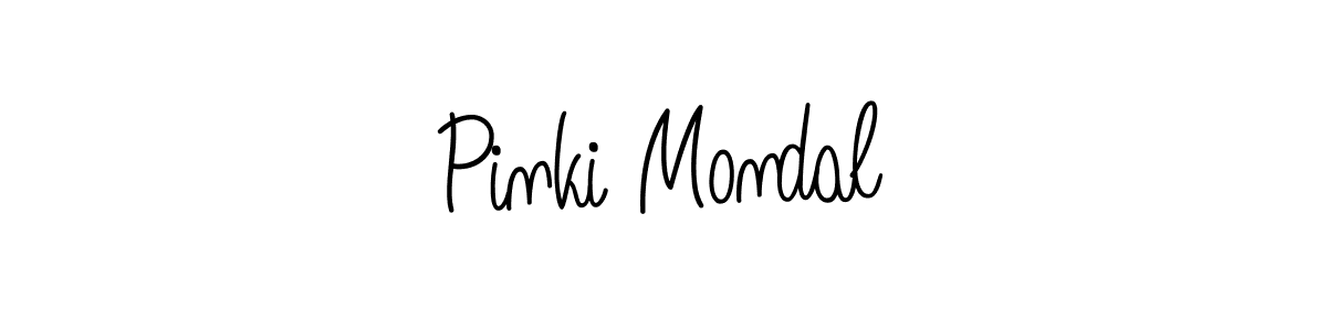 The best way (Angelique-Rose-font-FFP) to make a short signature is to pick only two or three words in your name. The name Pinki Mondal include a total of six letters. For converting this name. Pinki Mondal signature style 5 images and pictures png