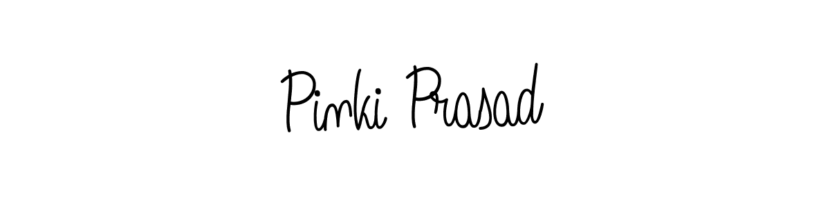 Make a beautiful signature design for name Pinki Prasad. With this signature (Angelique-Rose-font-FFP) style, you can create a handwritten signature for free. Pinki Prasad signature style 5 images and pictures png