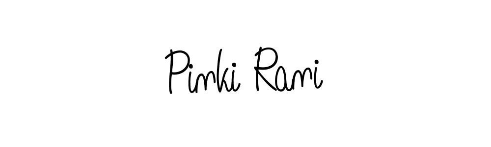 Use a signature maker to create a handwritten signature online. With this signature software, you can design (Angelique-Rose-font-FFP) your own signature for name Pinki Rani. Pinki Rani signature style 5 images and pictures png