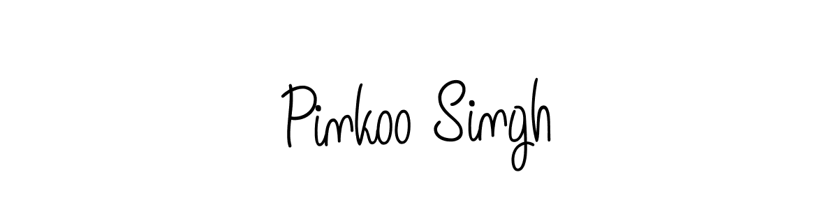 How to make Pinkoo Singh name signature. Use Angelique-Rose-font-FFP style for creating short signs online. This is the latest handwritten sign. Pinkoo Singh signature style 5 images and pictures png