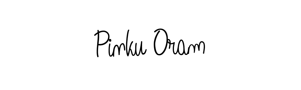 Use a signature maker to create a handwritten signature online. With this signature software, you can design (Angelique-Rose-font-FFP) your own signature for name Pinku Oram. Pinku Oram signature style 5 images and pictures png