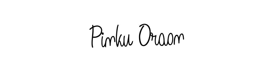 Pinku Oraon stylish signature style. Best Handwritten Sign (Angelique-Rose-font-FFP) for my name. Handwritten Signature Collection Ideas for my name Pinku Oraon. Pinku Oraon signature style 5 images and pictures png