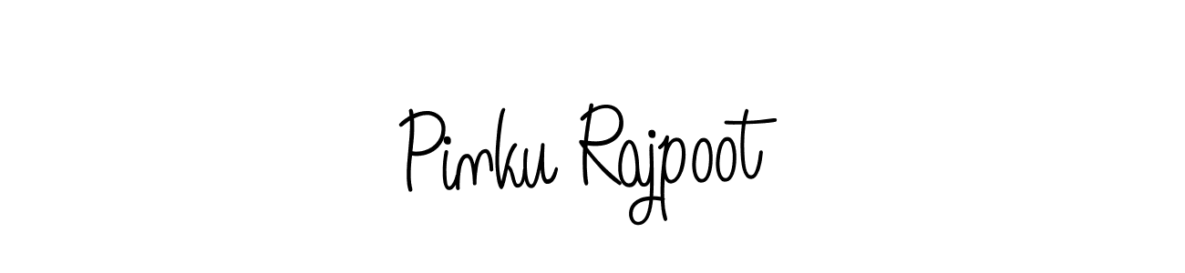 You should practise on your own different ways (Angelique-Rose-font-FFP) to write your name (Pinku Rajpoot) in signature. don't let someone else do it for you. Pinku Rajpoot signature style 5 images and pictures png