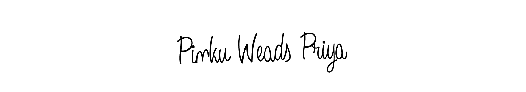 Also we have Pinku Weads Priya name is the best signature style. Create professional handwritten signature collection using Angelique-Rose-font-FFP autograph style. Pinku Weads Priya signature style 5 images and pictures png
