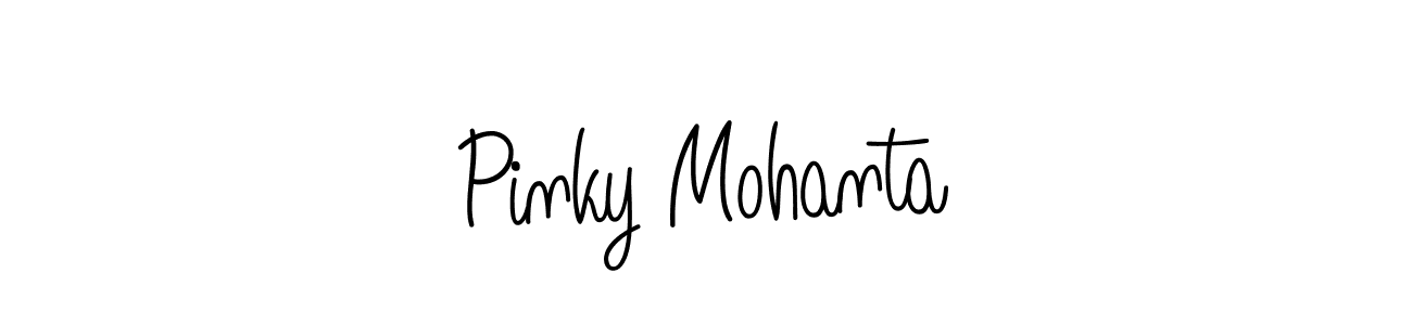 Create a beautiful signature design for name Pinky Mohanta. With this signature (Angelique-Rose-font-FFP) fonts, you can make a handwritten signature for free. Pinky Mohanta signature style 5 images and pictures png