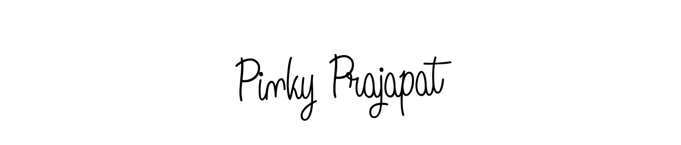 Design your own signature with our free online signature maker. With this signature software, you can create a handwritten (Angelique-Rose-font-FFP) signature for name Pinky Prajapat. Pinky Prajapat signature style 5 images and pictures png