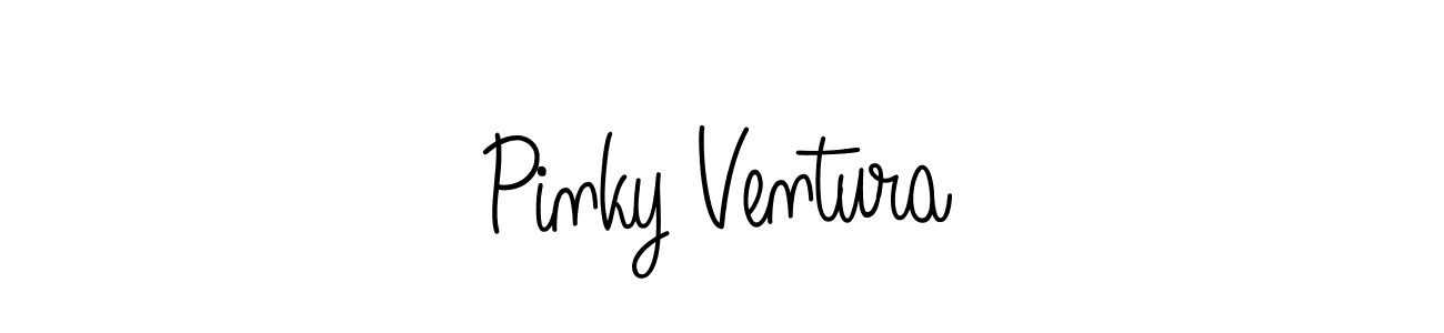 Use a signature maker to create a handwritten signature online. With this signature software, you can design (Angelique-Rose-font-FFP) your own signature for name Pinky Ventura. Pinky Ventura signature style 5 images and pictures png