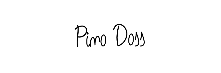 How to make Pino Doss name signature. Use Angelique-Rose-font-FFP style for creating short signs online. This is the latest handwritten sign. Pino Doss signature style 5 images and pictures png