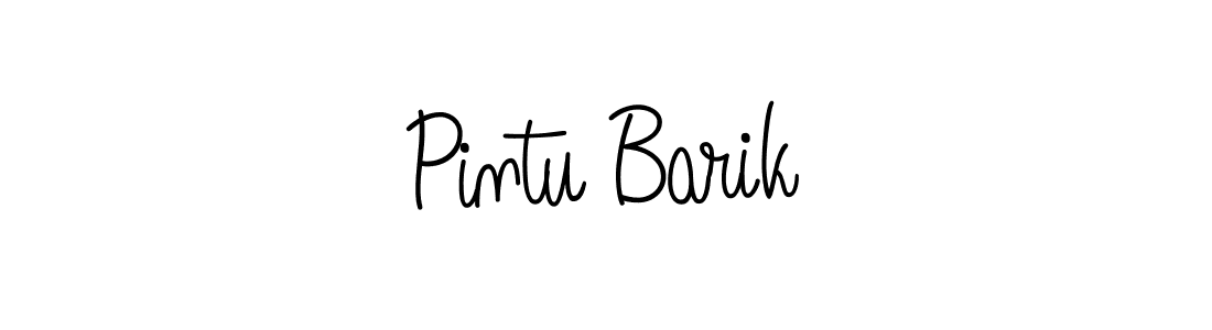 Use a signature maker to create a handwritten signature online. With this signature software, you can design (Angelique-Rose-font-FFP) your own signature for name Pintu Barik. Pintu Barik signature style 5 images and pictures png