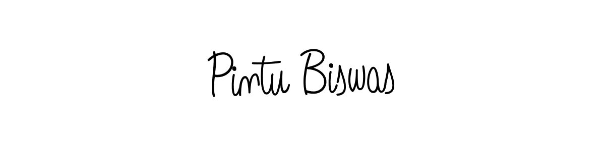 Design your own signature with our free online signature maker. With this signature software, you can create a handwritten (Angelique-Rose-font-FFP) signature for name Pintu Biswas. Pintu Biswas signature style 5 images and pictures png