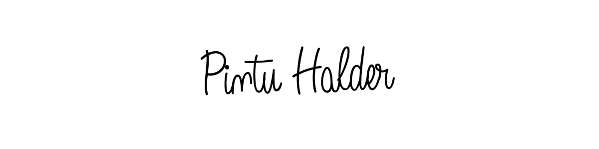 How to make Pintu Halder name signature. Use Angelique-Rose-font-FFP style for creating short signs online. This is the latest handwritten sign. Pintu Halder signature style 5 images and pictures png