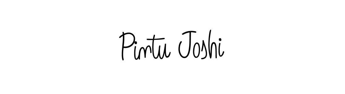 Design your own signature with our free online signature maker. With this signature software, you can create a handwritten (Angelique-Rose-font-FFP) signature for name Pintu Joshi. Pintu Joshi signature style 5 images and pictures png