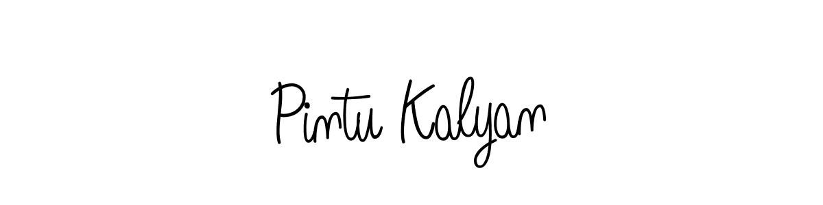 Make a beautiful signature design for name Pintu Kalyan. With this signature (Angelique-Rose-font-FFP) style, you can create a handwritten signature for free. Pintu Kalyan signature style 5 images and pictures png
