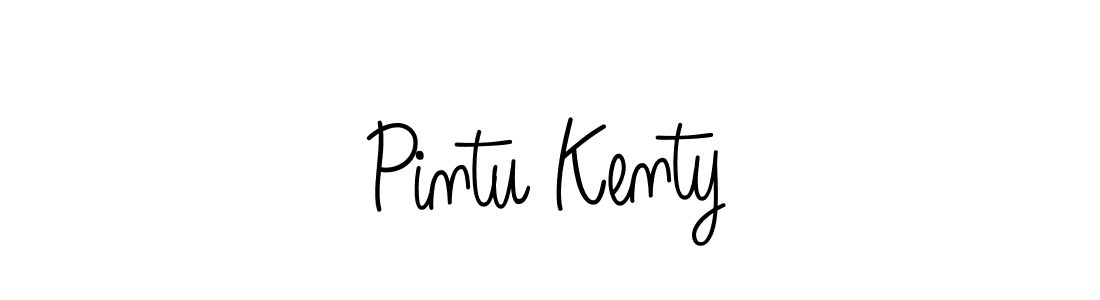 Design your own signature with our free online signature maker. With this signature software, you can create a handwritten (Angelique-Rose-font-FFP) signature for name Pintu Kenty. Pintu Kenty signature style 5 images and pictures png