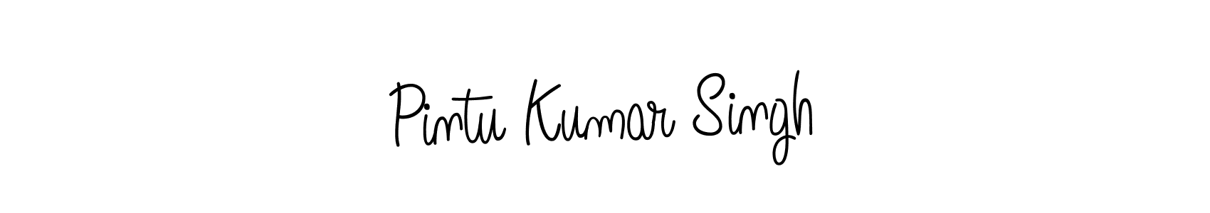 Make a beautiful signature design for name Pintu Kumar Singh. With this signature (Angelique-Rose-font-FFP) style, you can create a handwritten signature for free. Pintu Kumar Singh signature style 5 images and pictures png