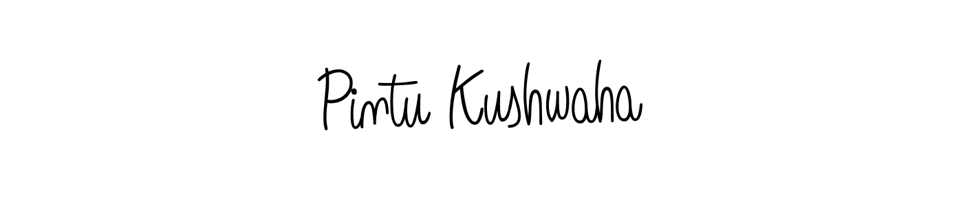 Design your own signature with our free online signature maker. With this signature software, you can create a handwritten (Angelique-Rose-font-FFP) signature for name Pintu Kushwaha. Pintu Kushwaha signature style 5 images and pictures png