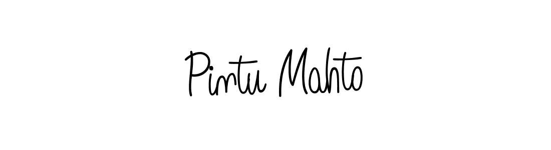 The best way (Angelique-Rose-font-FFP) to make a short signature is to pick only two or three words in your name. The name Pintu Mahto include a total of six letters. For converting this name. Pintu Mahto signature style 5 images and pictures png