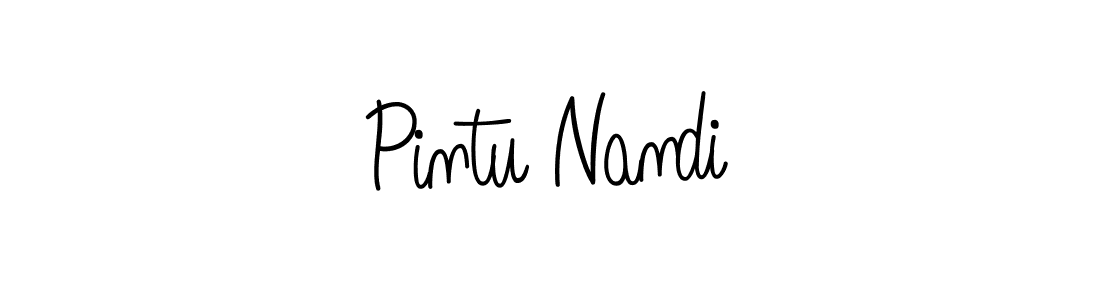 Use a signature maker to create a handwritten signature online. With this signature software, you can design (Angelique-Rose-font-FFP) your own signature for name Pintu Nandi. Pintu Nandi signature style 5 images and pictures png