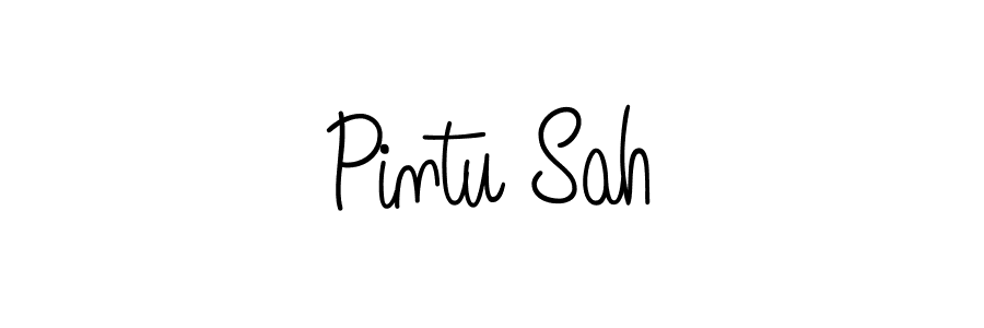 Make a beautiful signature design for name Pintu Sah. With this signature (Angelique-Rose-font-FFP) style, you can create a handwritten signature for free. Pintu Sah signature style 5 images and pictures png