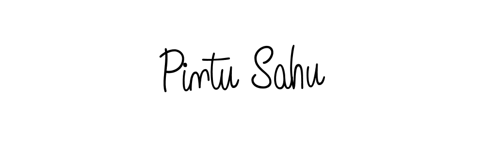 How to make Pintu Sahu name signature. Use Angelique-Rose-font-FFP style for creating short signs online. This is the latest handwritten sign. Pintu Sahu signature style 5 images and pictures png