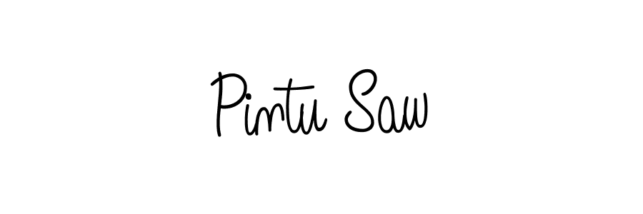 Use a signature maker to create a handwritten signature online. With this signature software, you can design (Angelique-Rose-font-FFP) your own signature for name Pintu Saw. Pintu Saw signature style 5 images and pictures png