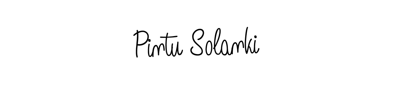 Pintu Solanki stylish signature style. Best Handwritten Sign (Angelique-Rose-font-FFP) for my name. Handwritten Signature Collection Ideas for my name Pintu Solanki. Pintu Solanki signature style 5 images and pictures png