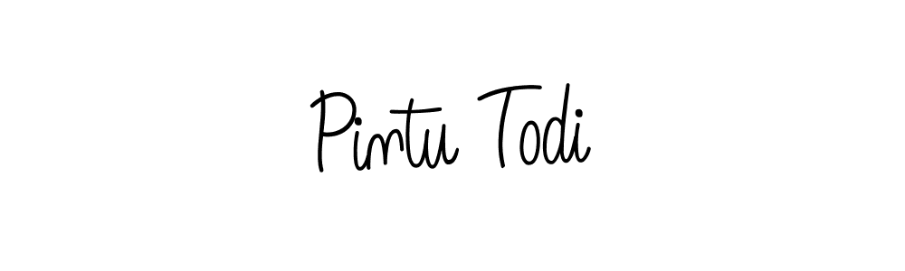 The best way (Angelique-Rose-font-FFP) to make a short signature is to pick only two or three words in your name. The name Pintu Todi include a total of six letters. For converting this name. Pintu Todi signature style 5 images and pictures png