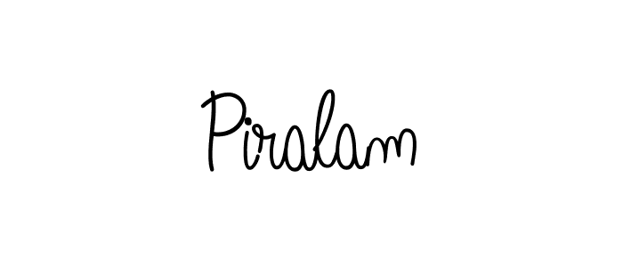 You should practise on your own different ways (Angelique-Rose-font-FFP) to write your name (Piralam) in signature. don't let someone else do it for you. Piralam signature style 5 images and pictures png