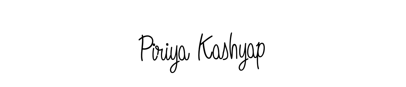 How to make Piriya Kashyap signature? Angelique-Rose-font-FFP is a professional autograph style. Create handwritten signature for Piriya Kashyap name. Piriya Kashyap signature style 5 images and pictures png