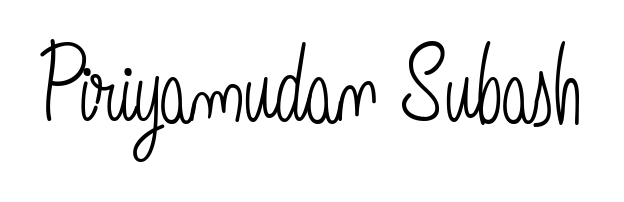 Generate high-definition signature styles for Piriyamudan Subash. The Angelique-Rose-font-FFP typeface ensures crisp legibility and sophisticated design. Piriyamudan Subash signature style 5 images and pictures png