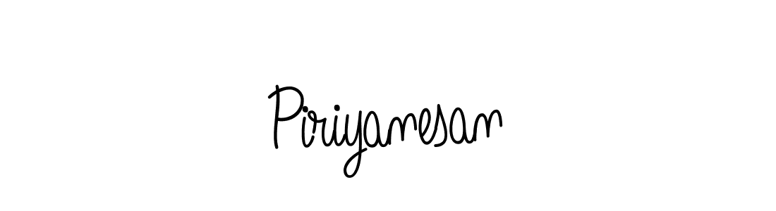 You should practise on your own different ways (Angelique-Rose-font-FFP) to write your name (Piriyanesan) in signature. don't let someone else do it for you. Piriyanesan signature style 5 images and pictures png