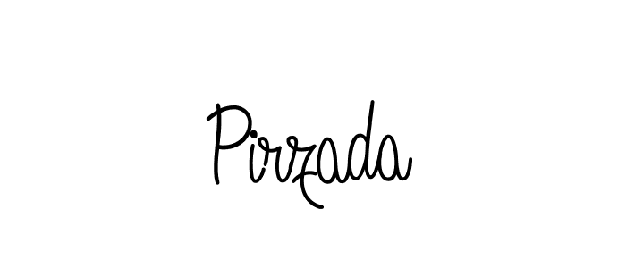 Use a signature maker to create a handwritten signature online. With this signature software, you can design (Angelique-Rose-font-FFP) your own signature for name Pirzada. Pirzada signature style 5 images and pictures png