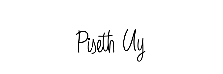 Piseth Uy stylish signature style. Best Handwritten Sign (Angelique-Rose-font-FFP) for my name. Handwritten Signature Collection Ideas for my name Piseth Uy. Piseth Uy signature style 5 images and pictures png